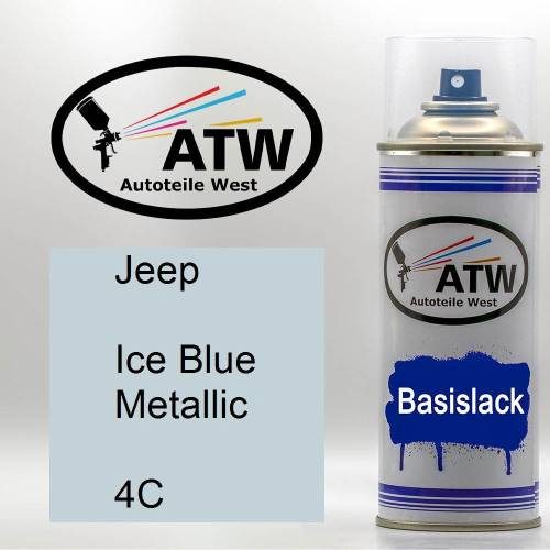 Jeep, Ice Blue Metallic, 4C: 400ml Sprühdose, von ATW Autoteile West.